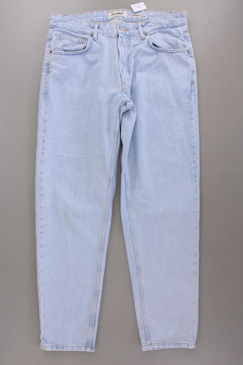 Pull&Bear Straight Jeans Gr. 42 blau aus Baumwolle