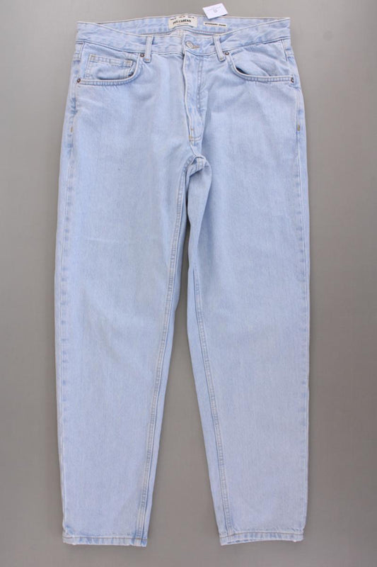 Pull&Bear Straight Jeans Gr. 42 blau aus Baumwolle