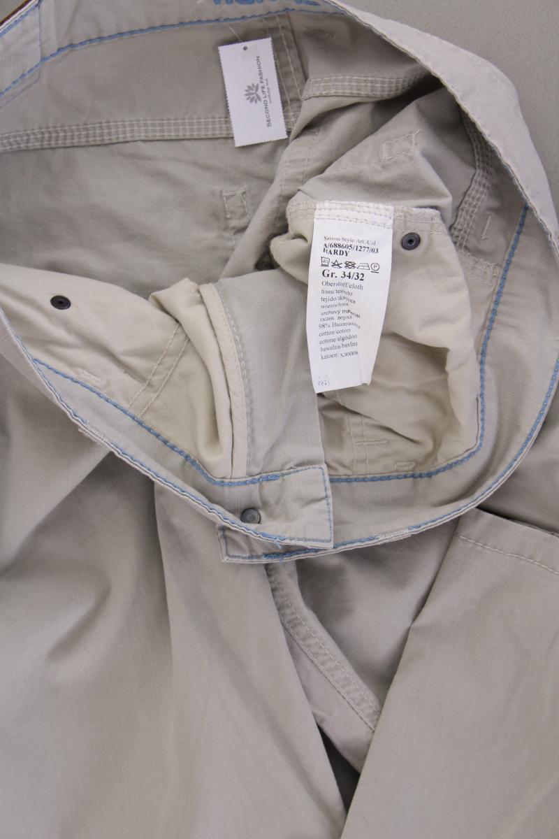 Hattric Five-Pocket-Hose für Herren Gr. W34/L32 Modell Hardy grau aus Baumwolle