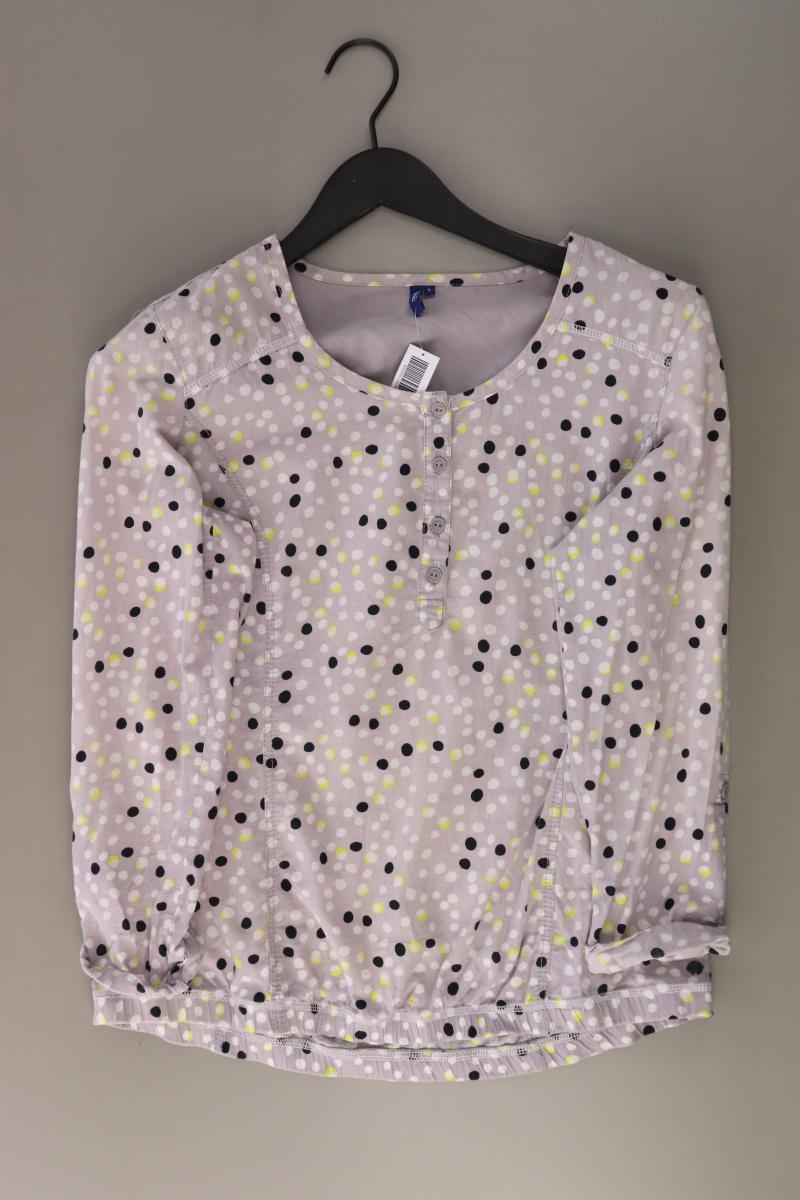Cecil Regular Bluse Gr. S gepunktet 3/4 Ärmel grau aus Baumwolle