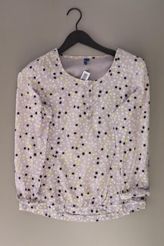 Cecil Regular Bluse Gr. S gepunktet 3/4 Ärmel grau aus Baumwolle
