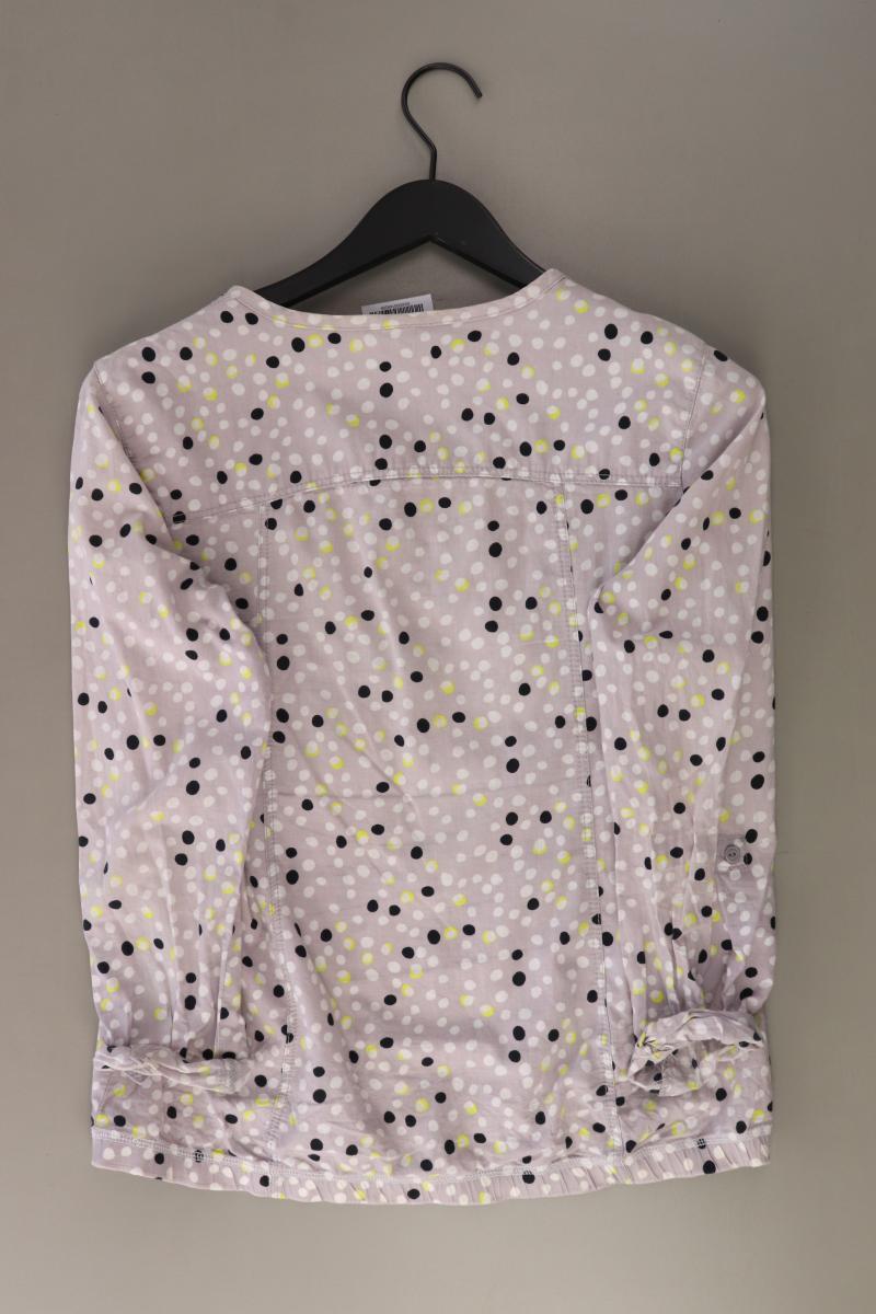 Cecil Regular Bluse Gr. S gepunktet 3/4 Ärmel grau aus Baumwolle