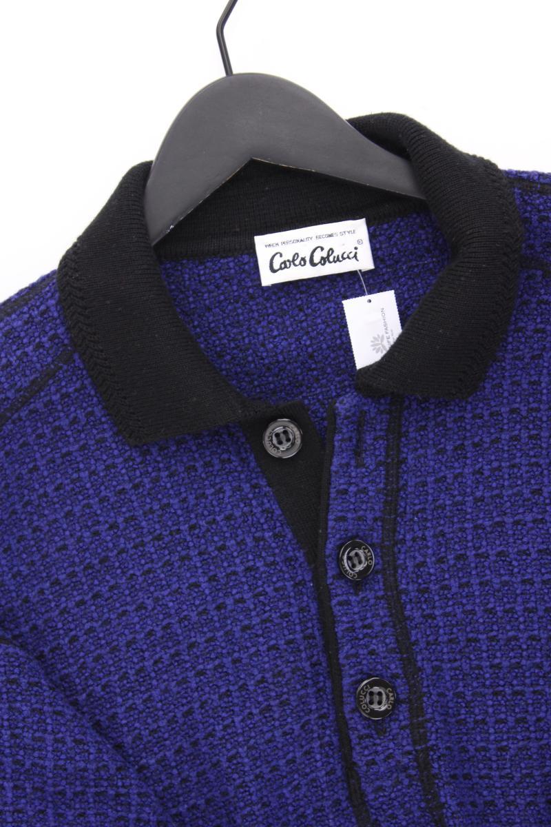 Carlo Colucci Grobstrickpullover für Herren Gr. 54 blau aus Polyacryl