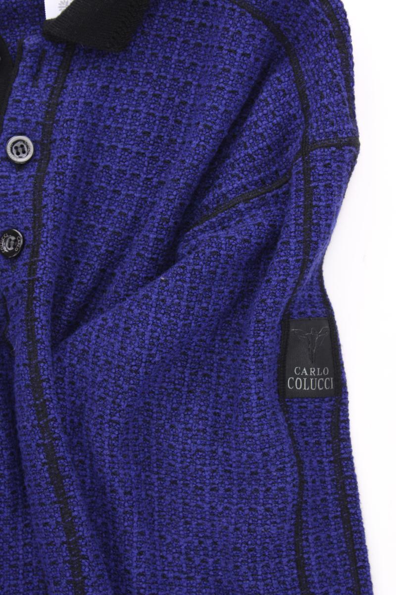 Carlo Colucci Grobstrickpullover für Herren Gr. 54 blau aus Polyacryl