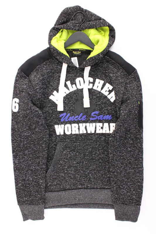 Uncle Sam Hoodie für Herren Gr. L neuwertig grau aus Polyester