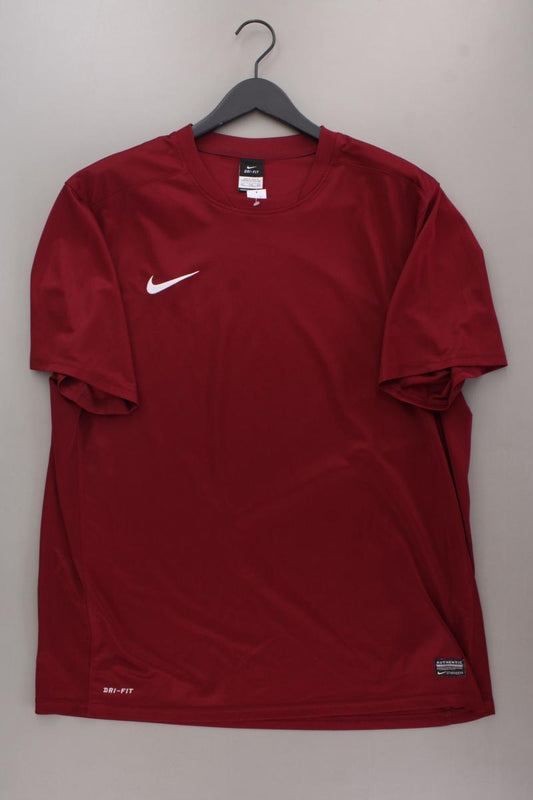 Nike Sportshirt für Herren Gr. XXL neuwertig Kurzarm rot aus Polyester