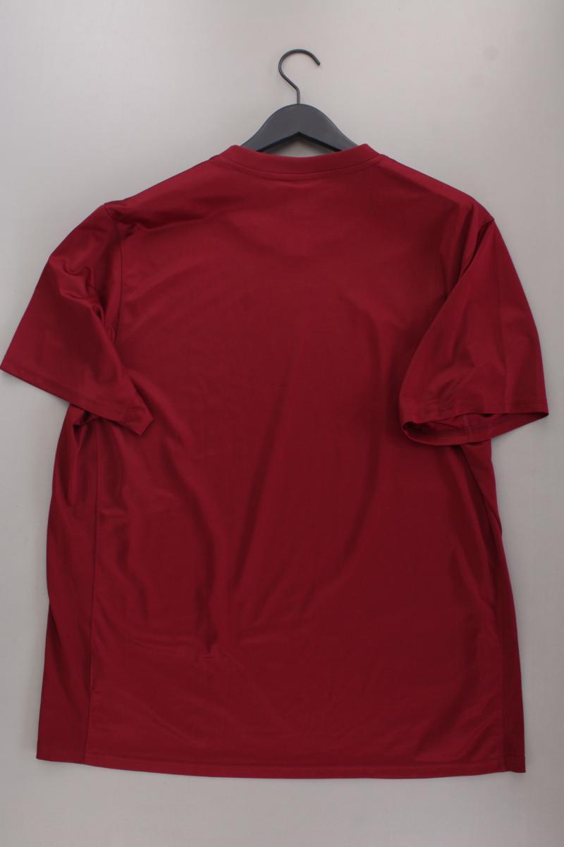 Nike Sportshirt für Herren Gr. XXL neuwertig Kurzarm rot aus Polyester