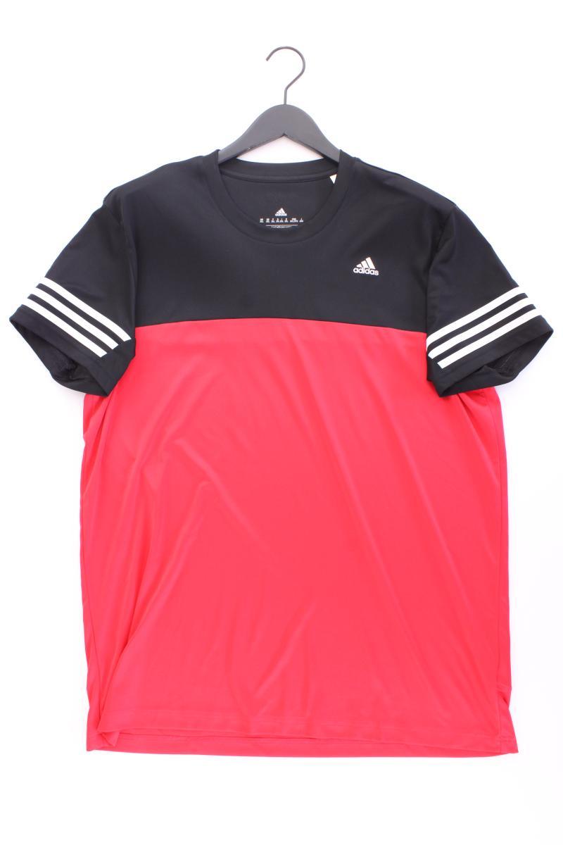 Adidas Sportshirt für Herren Gr. XXL Kurzarm rot aus Polyester