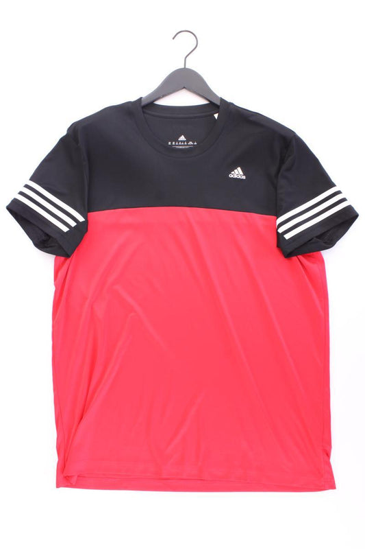 Adidas Sportshirt für Herren Gr. XXL Kurzarm rot aus Polyester