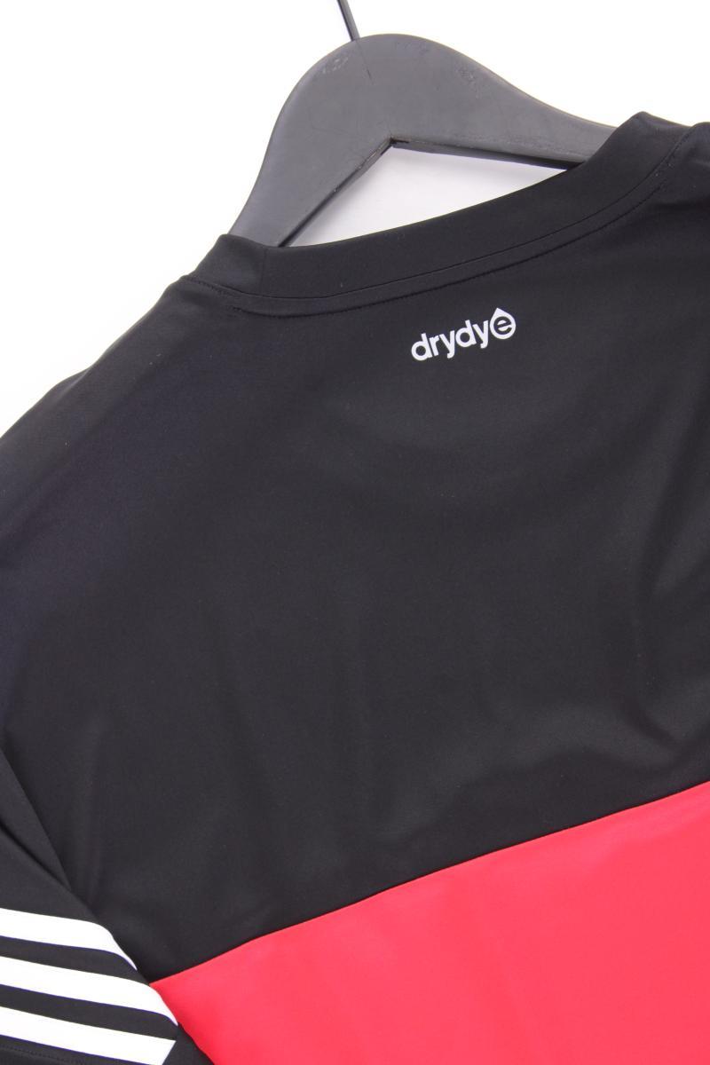 Adidas Sportshirt für Herren Gr. XXL Kurzarm rot aus Polyester