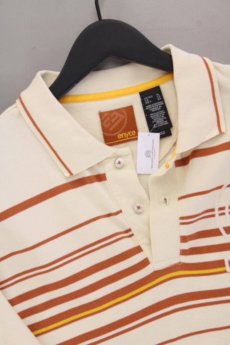 Enyce Poloshirt für Herren Gr. XL Kurzarm creme aus Baumwolle