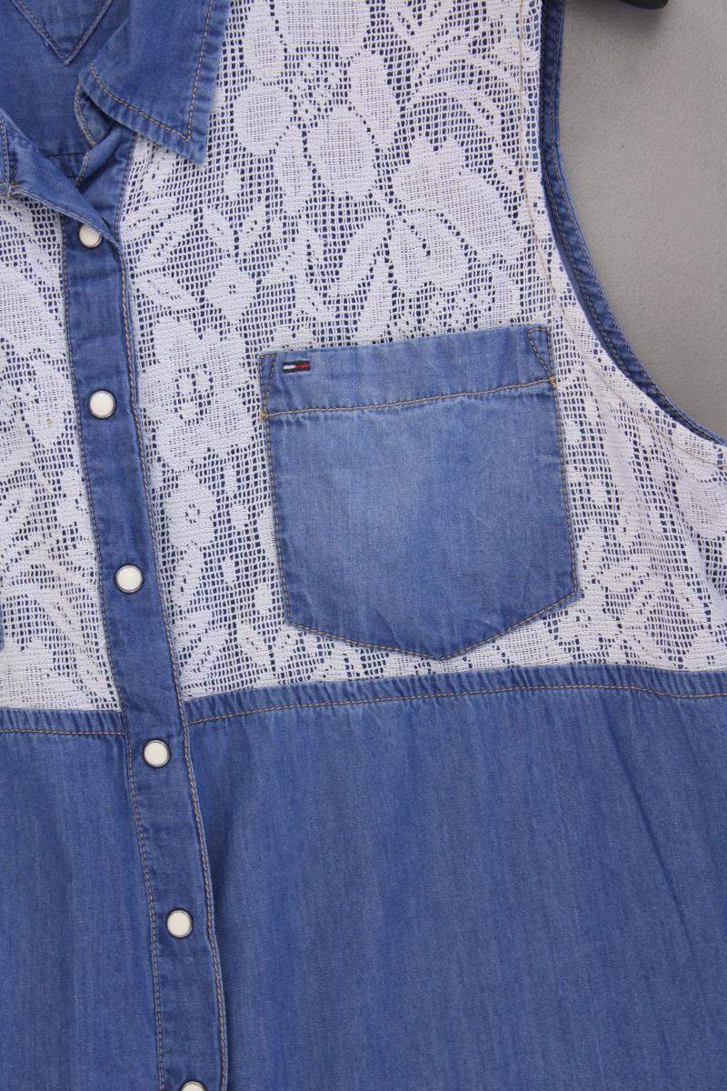 Hilfiger Denim Ärmellose Bluse Gr. L blau aus Baumwolle