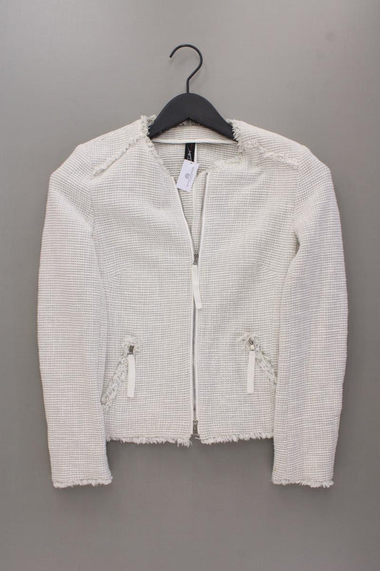Marc Cain Bouclé Jacke Gr. 34 creme aus Baumwolle