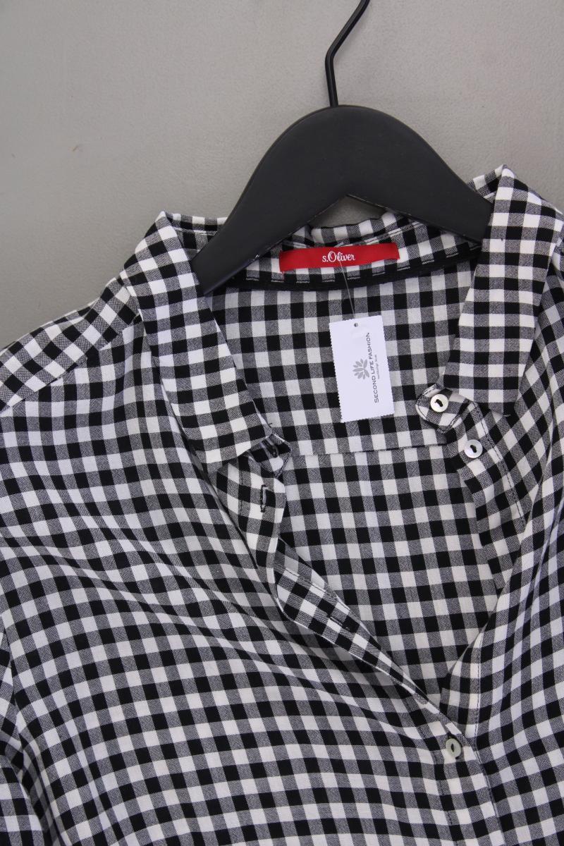 s.Oliver Karobluse Gr. 44 kariert Langarm grau