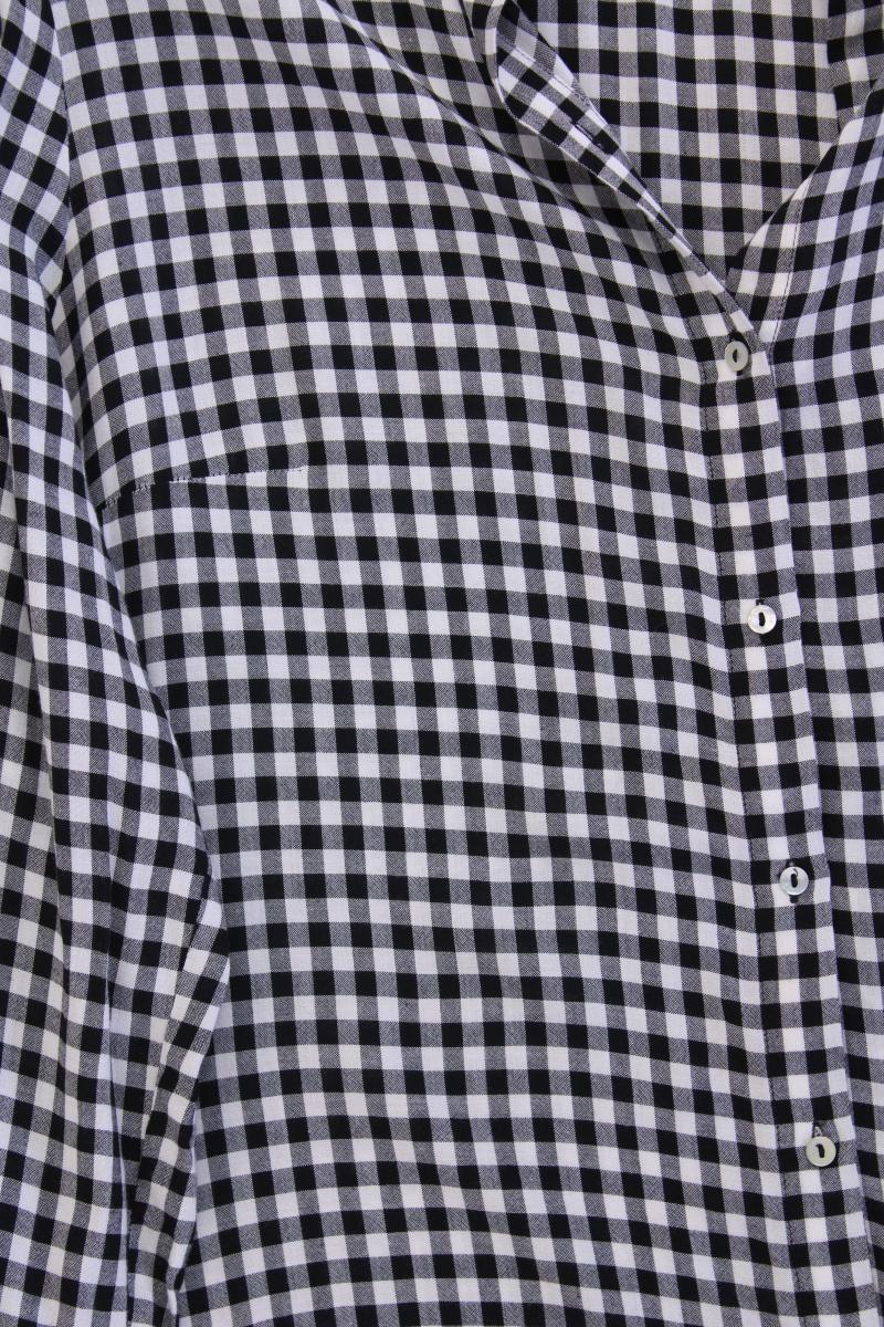 s.Oliver Karobluse Gr. 44 kariert Langarm grau