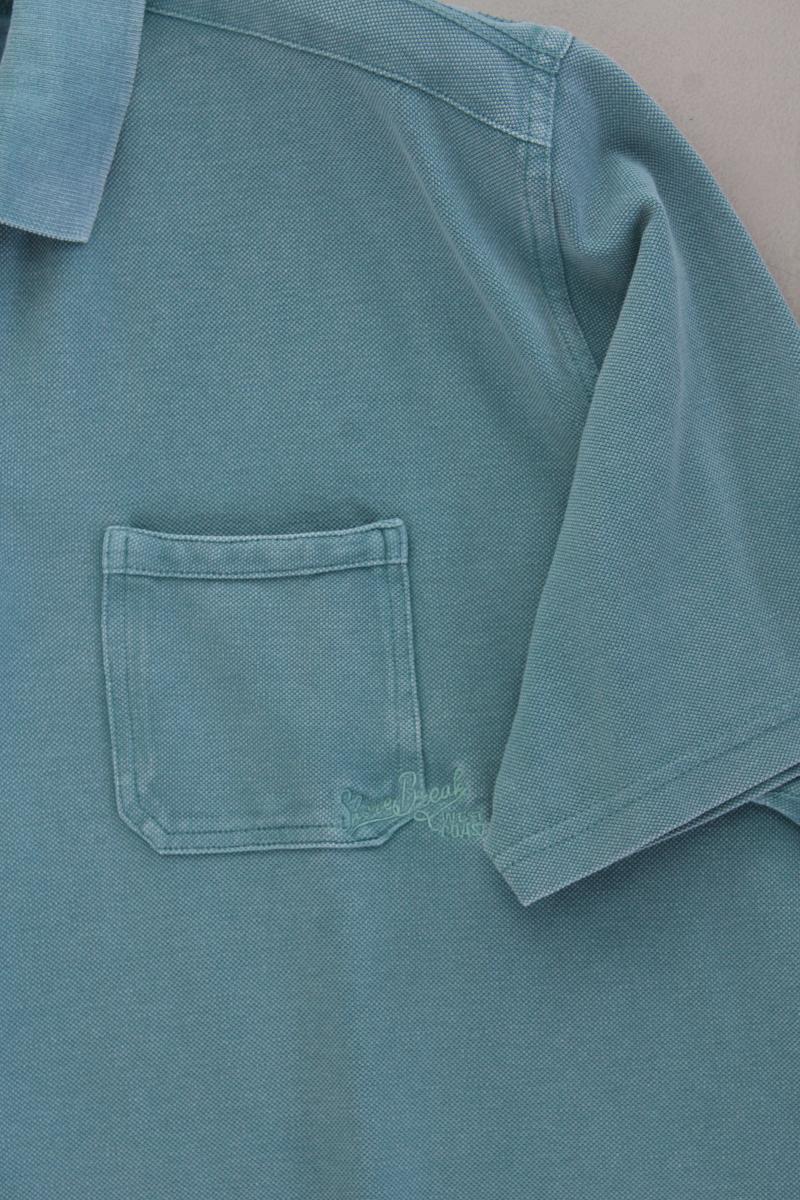 Pioneer Poloshirt für Herren Gr. XXXL neuwertig Kurzarm blau aus Baumwolle