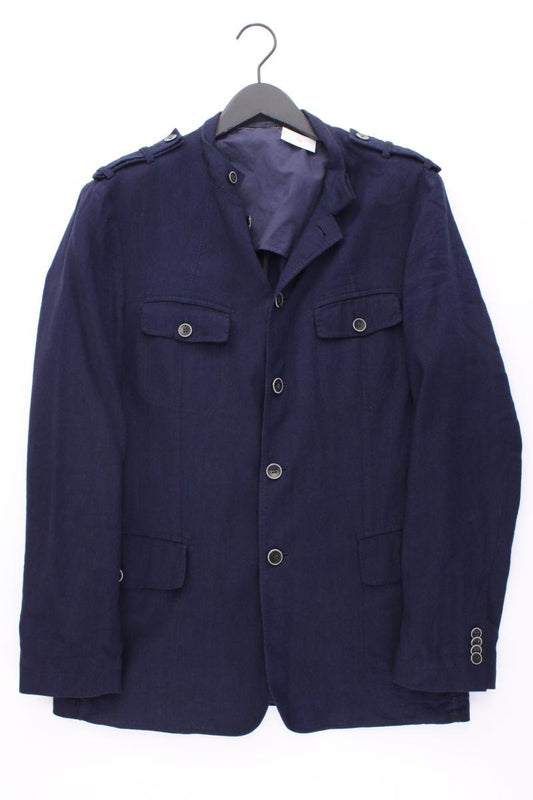 BOSS by Hugo Boss Lange Jacke für Herren Gr. 52 blau aus Leinen