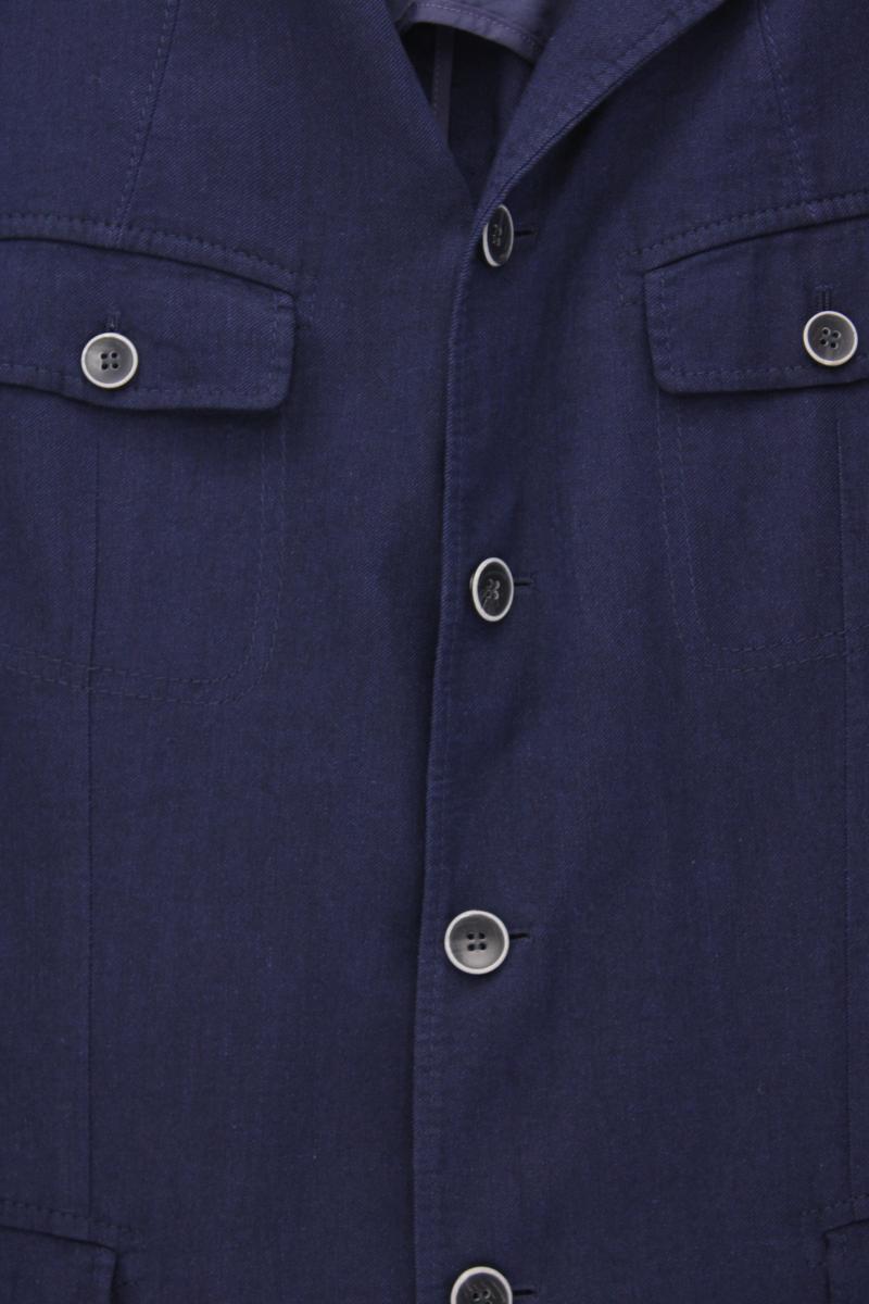 BOSS by Hugo Boss Lange Jacke für Herren Gr. 52 blau aus Leinen