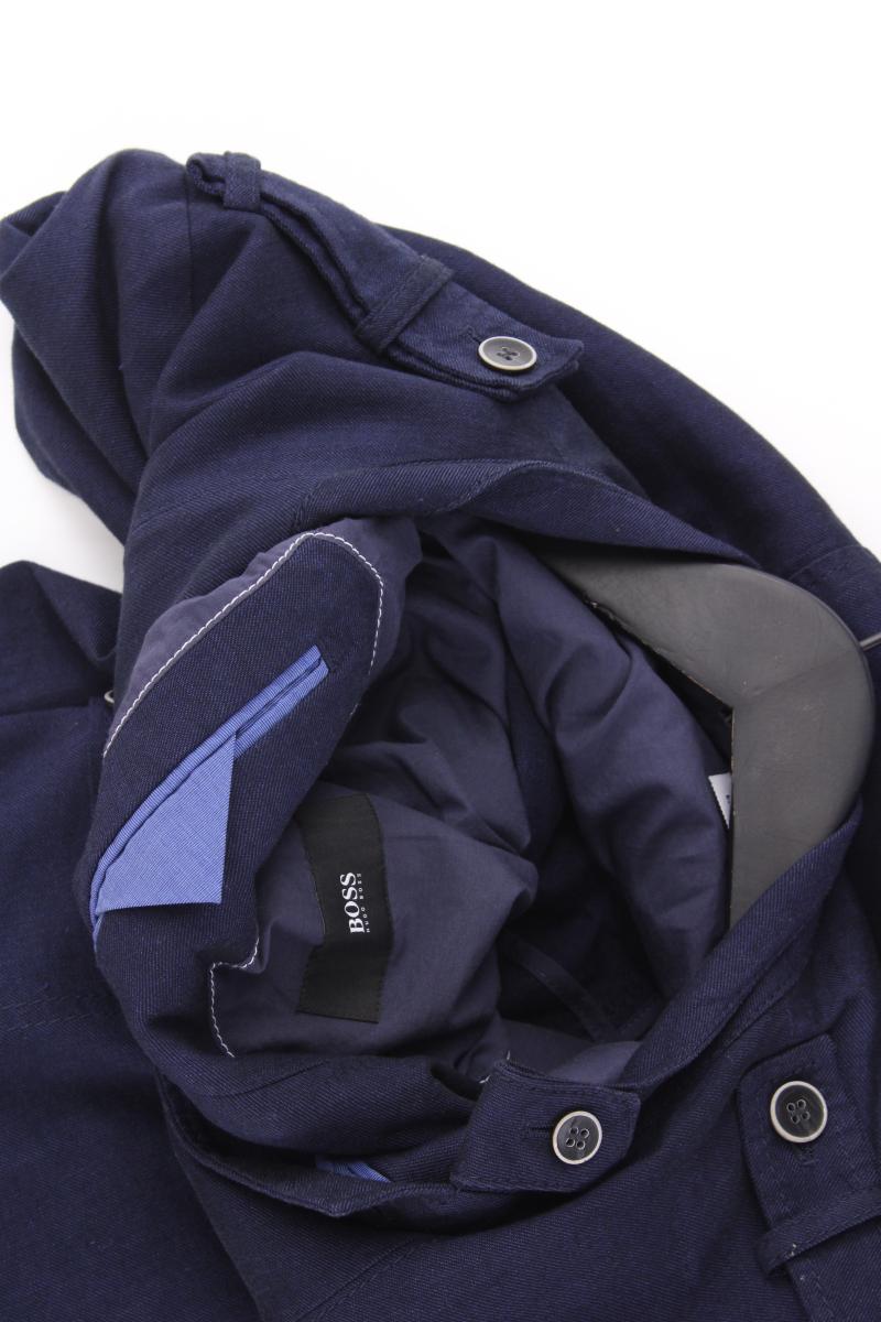BOSS by Hugo Boss Lange Jacke für Herren Gr. 52 blau aus Leinen