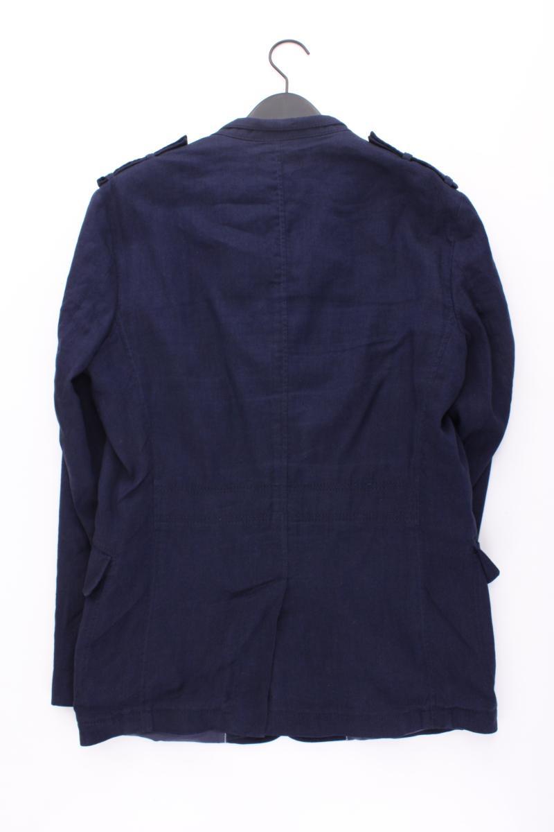 BOSS by Hugo Boss Lange Jacke für Herren Gr. 52 blau aus Leinen