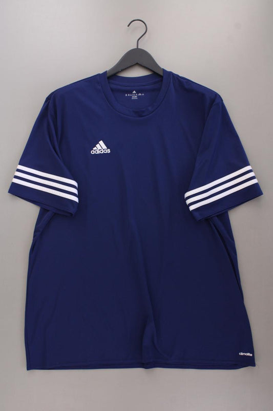 Adidas Sportshirt für Herren Gr. XXL Kurzarm blau aus Polyester