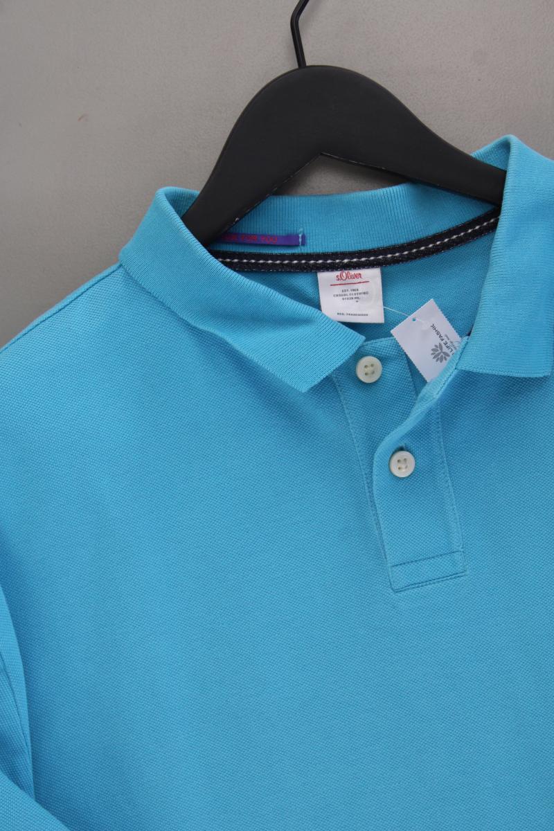 s.Oliver Poloshirt für Herren Gr. XXL Kurzarm türkis aus Baumwolle