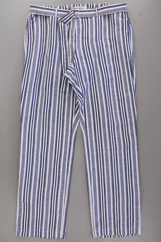TONI Stoffhose Gr. 44 gestreift mit Gürtel blau