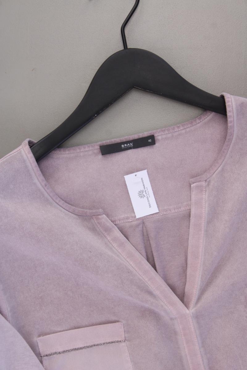 Brax Classic Bluse Gr. 42 3/4 Ärmel lila