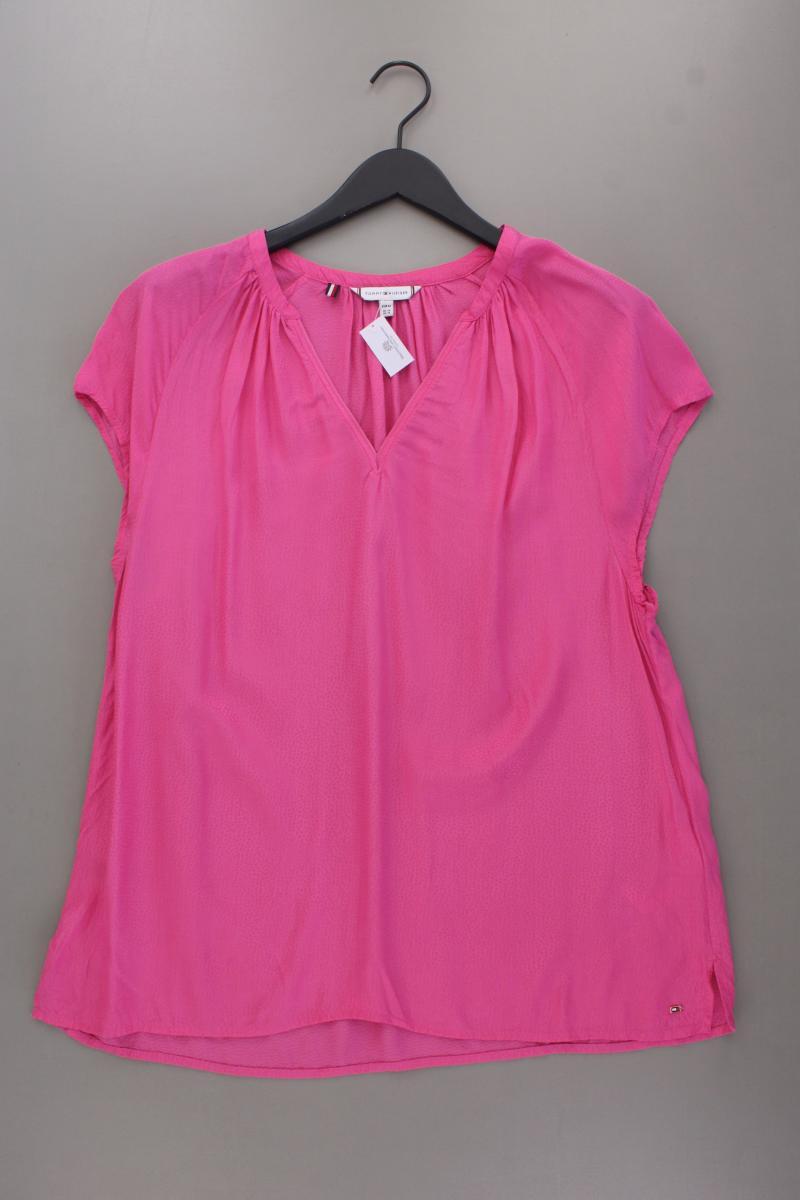 Tommy Hilfiger Kurzarmbluse Gr. 42 neuwertig pink aus Viskose
