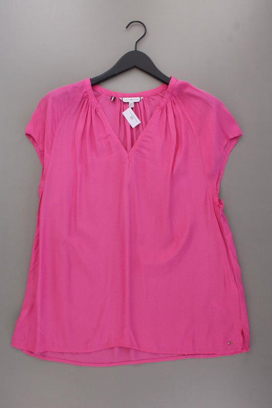 Tommy Hilfiger Kurzarmbluse Gr. 42 neuwertig pink aus Viskose