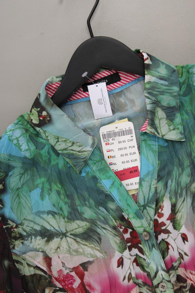 Bonita Kurzarmbluse Gr. 48 mit Blumenmuster neu mit Etikett Neupreis: 49,99€!