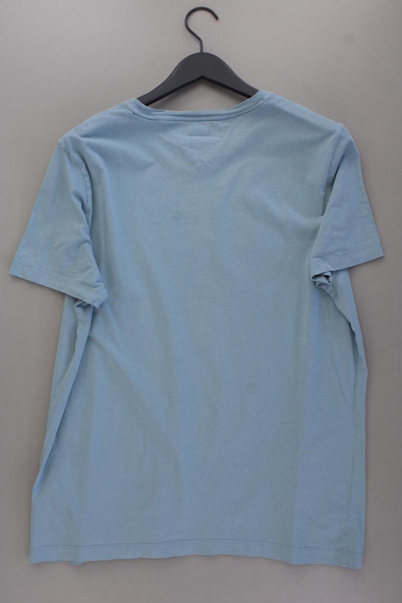 Tommy Hilfiger Printshirt für Herren Gr. XXL Kurzarm blau aus Baumwolle