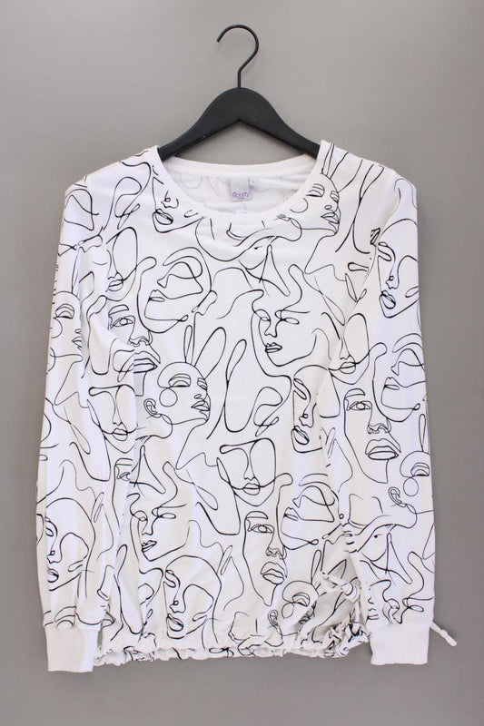 Liberty Printshirt Gr. L neuwertig Langarm weiß aus Viskose