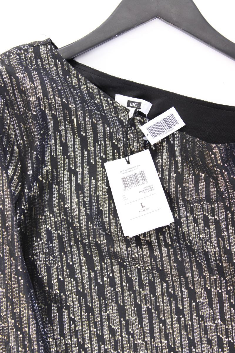 WE Fashion Langarmbluse Gr. L neu mit Etikett mit Glitzer gold aus Polyester