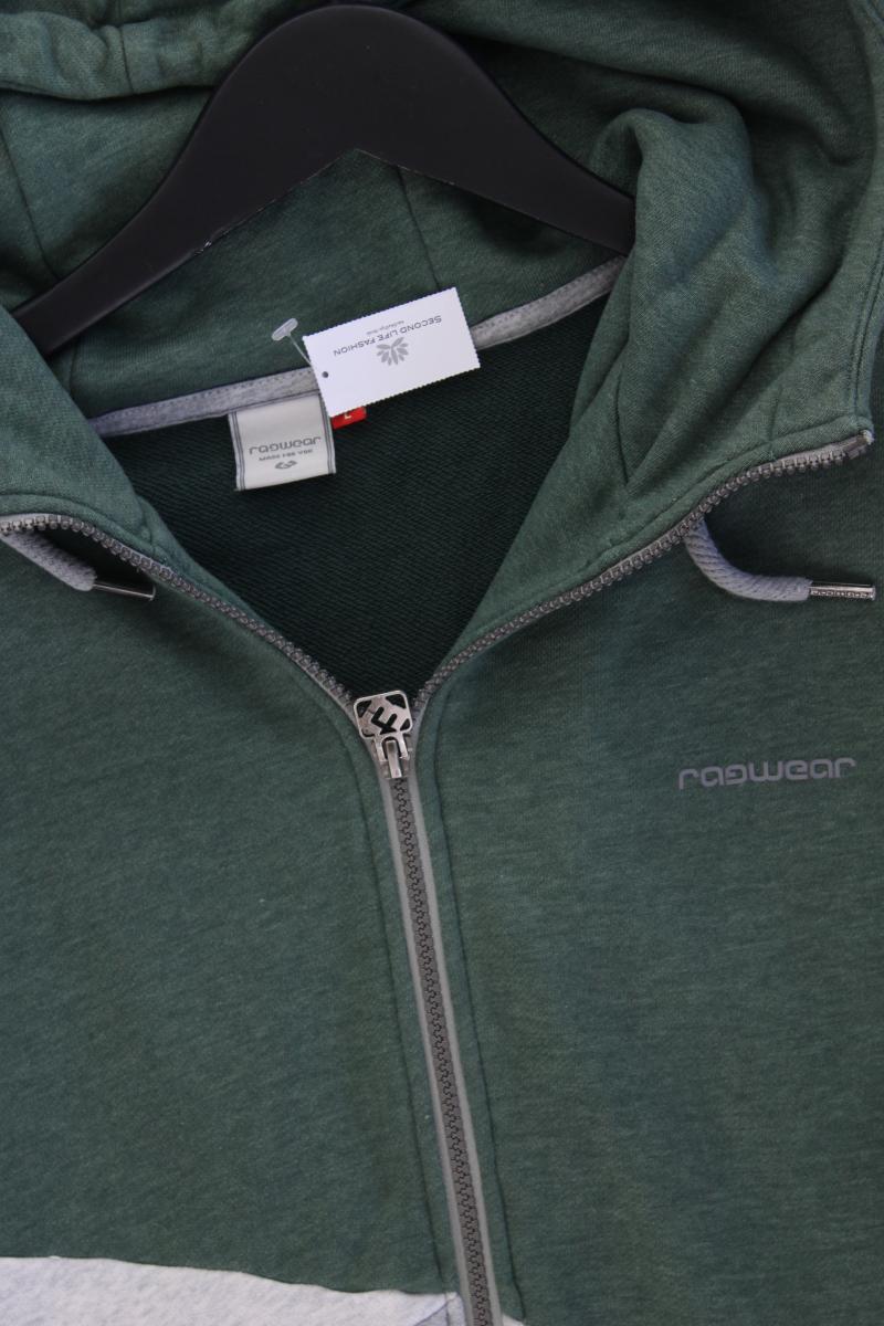 Ragwear Sweatjacke für Herren Gr. L neuwertig Langarm grün aus Baumwolle