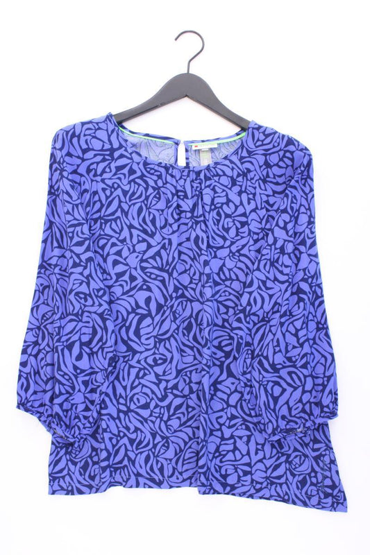 Street One Oversize-Bluse Gr. 40 geometrisches Muster 3/4 Ärmel blau