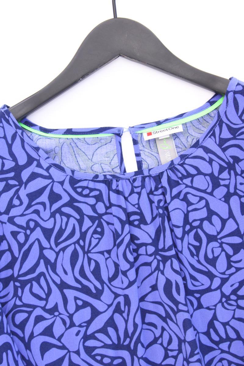 Street One Oversize-Bluse Gr. 40 geometrisches Muster 3/4 Ärmel blau