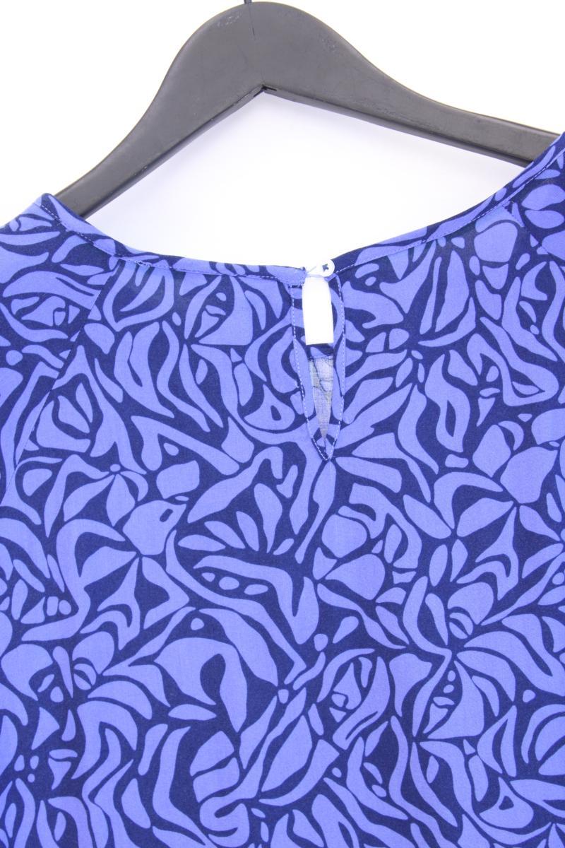 Street One Oversize-Bluse Gr. 40 geometrisches Muster 3/4 Ärmel blau