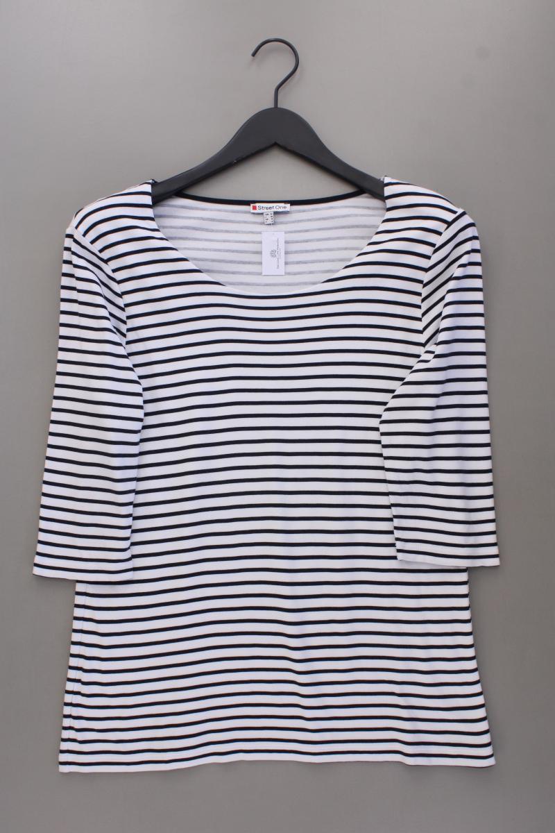 Street One Ringelshirt Gr. 42 gestreift 3/4 Ärmel schwarz