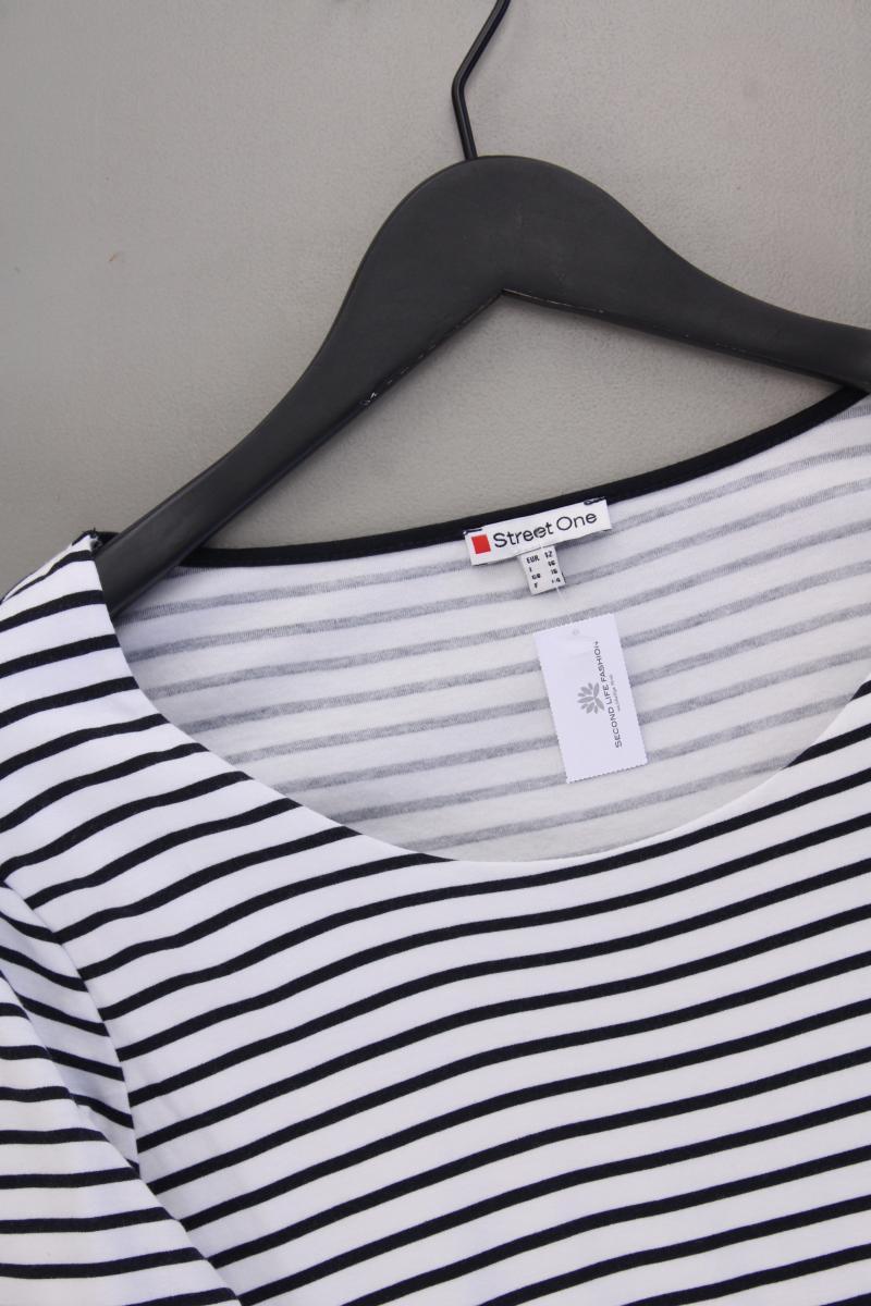 Street One Ringelshirt Gr. 42 gestreift 3/4 Ärmel schwarz