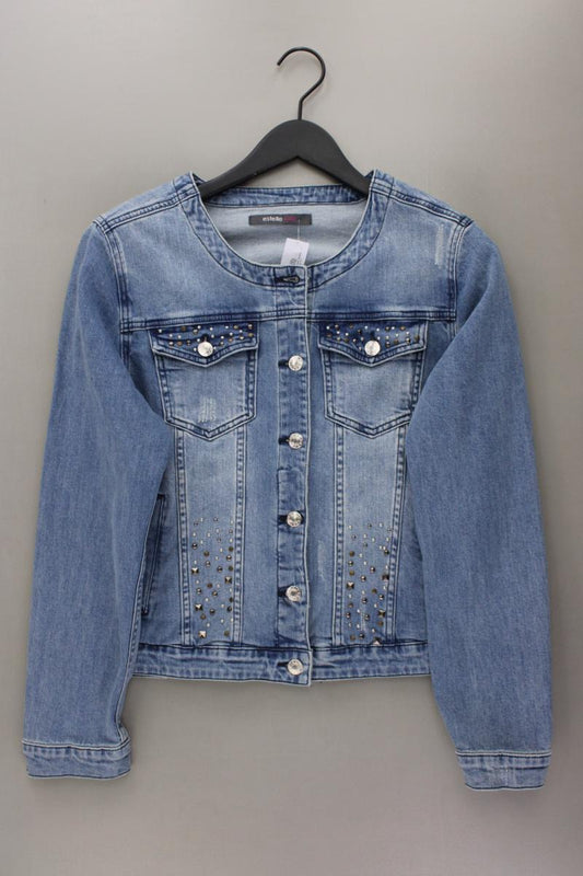 estelle jolie Jeansjacke Gr. 44 neuwertig blau aus Baumwolle
