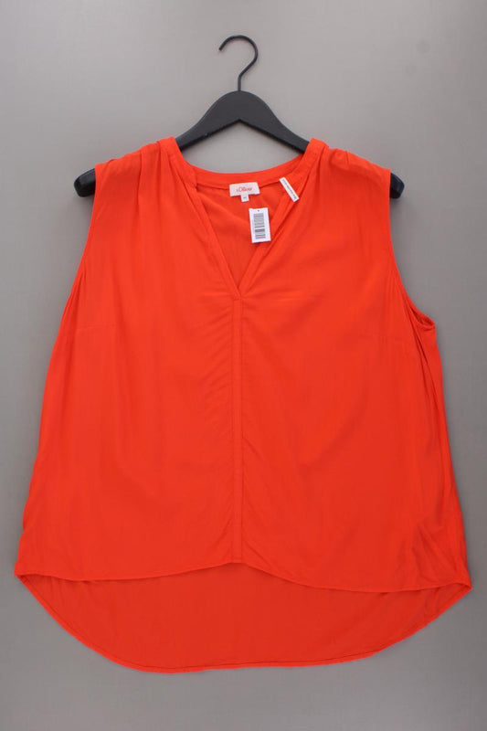 s.Oliver Ärmellose Bluse Gr. 44 neuwertig orange aus Viskose