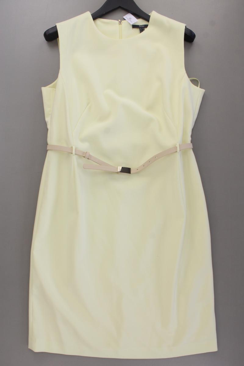 Esprit Etuikleid in Butterblumengelb Gr. 44 mit Gürtel Ärmellos aus Polyester