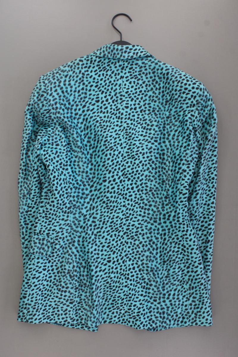 Versace Jeans Longblazer Gr. IT 44 (M) mit Tierdruck Vintage türkis aus Viskose