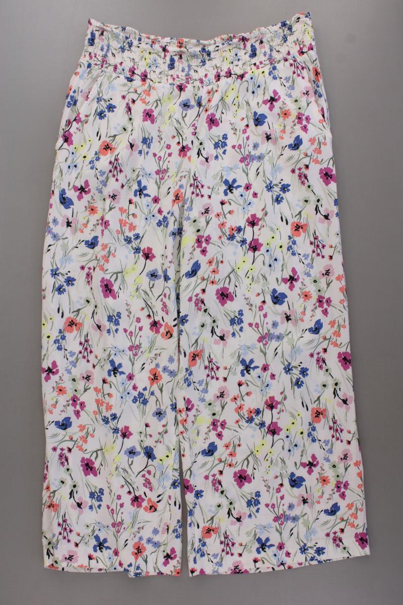 Esprit Stoffhose Gr. 42/L36 mit Blumenmuster neuwertig mehrfarbig aus Viskose