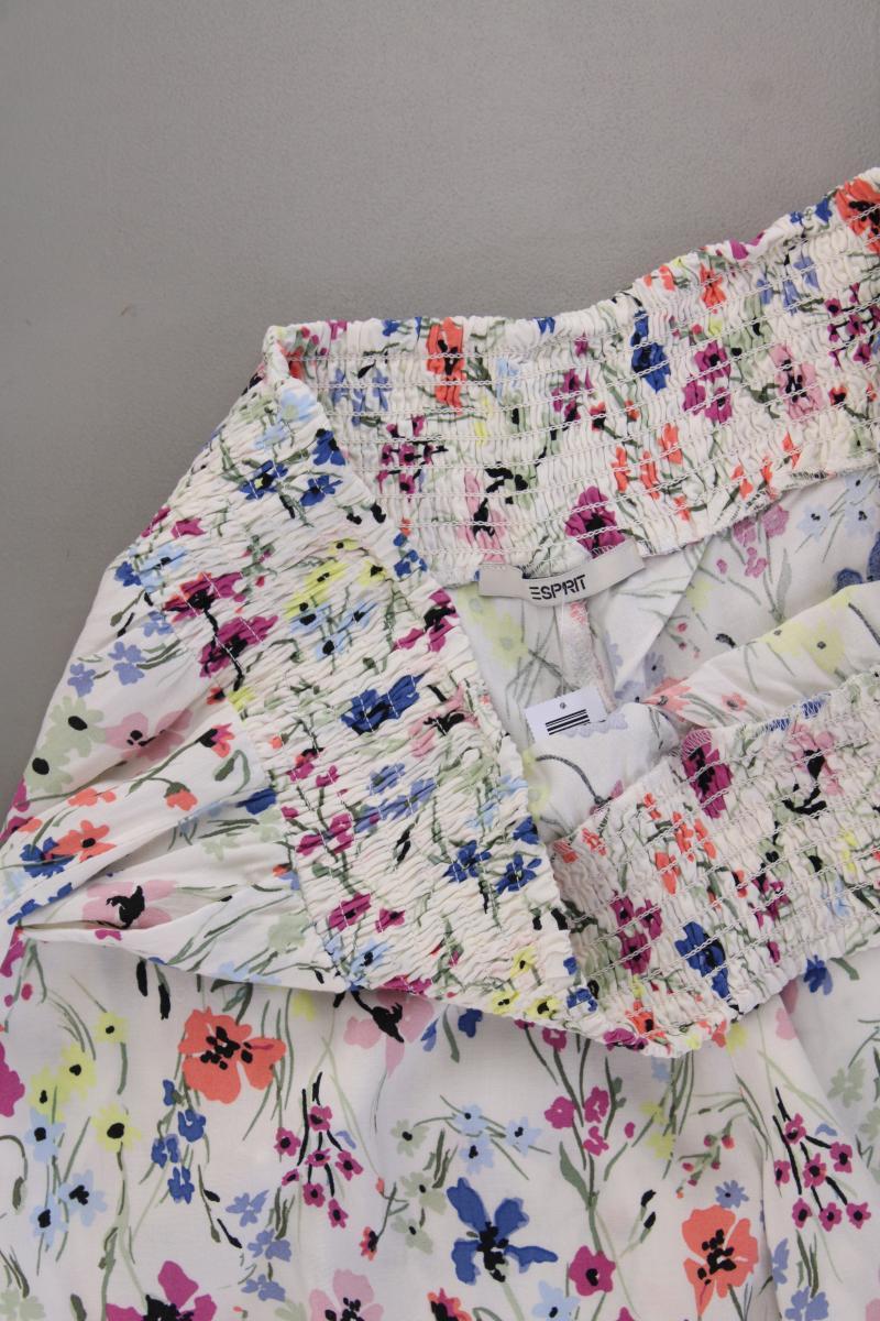 Esprit Stoffhose Gr. 42/L36 mit Blumenmuster neuwertig mehrfarbig aus Viskose