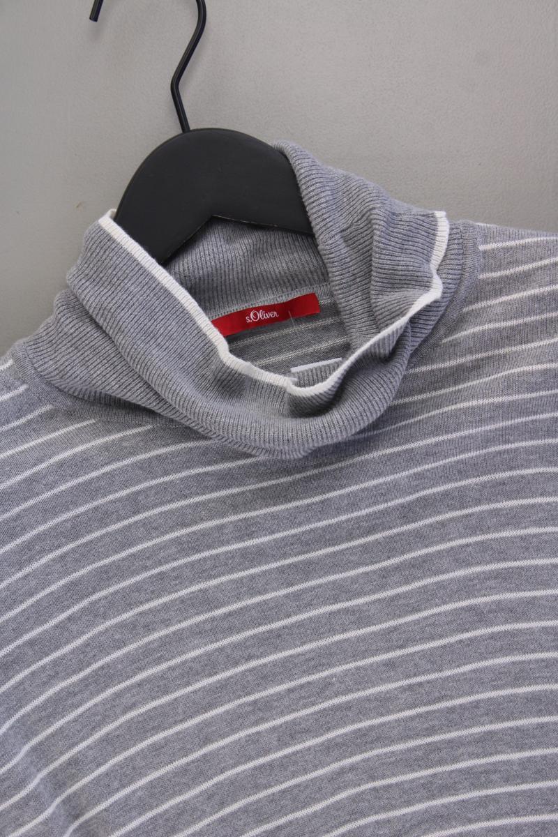 s.Oliver Rollkragenpullover Gr. 46 gestreift grau
