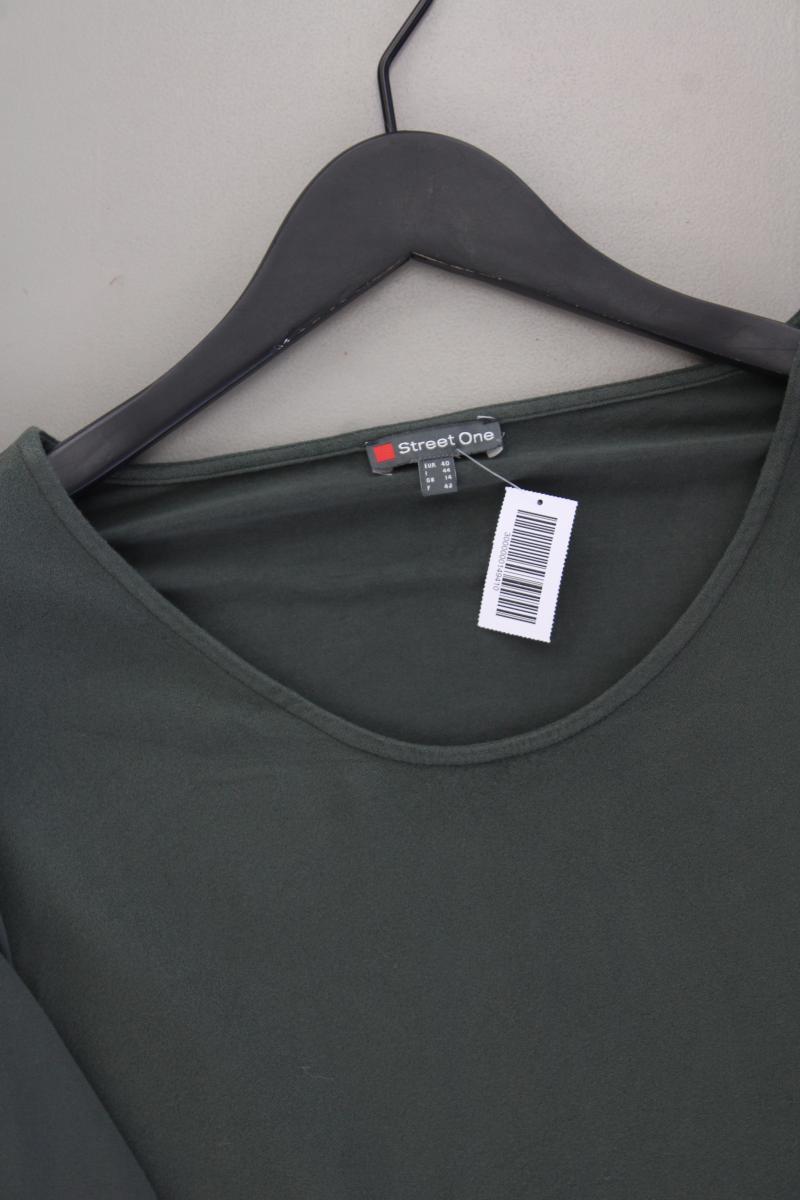 Street One Classic Bluse Gr. 40 3/4 Ärmel olivgrün