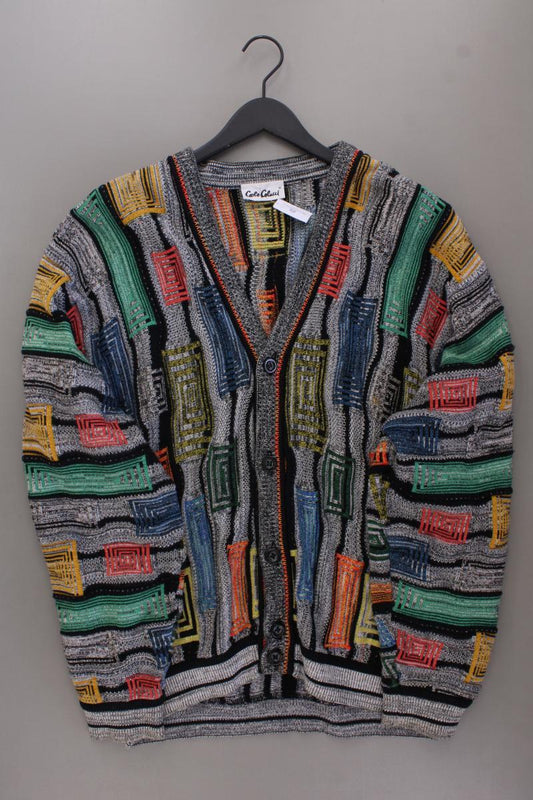 Carlo Colucci Strickjacke für Herren Gr. 56 Langarm Vintage mehrfarbig
