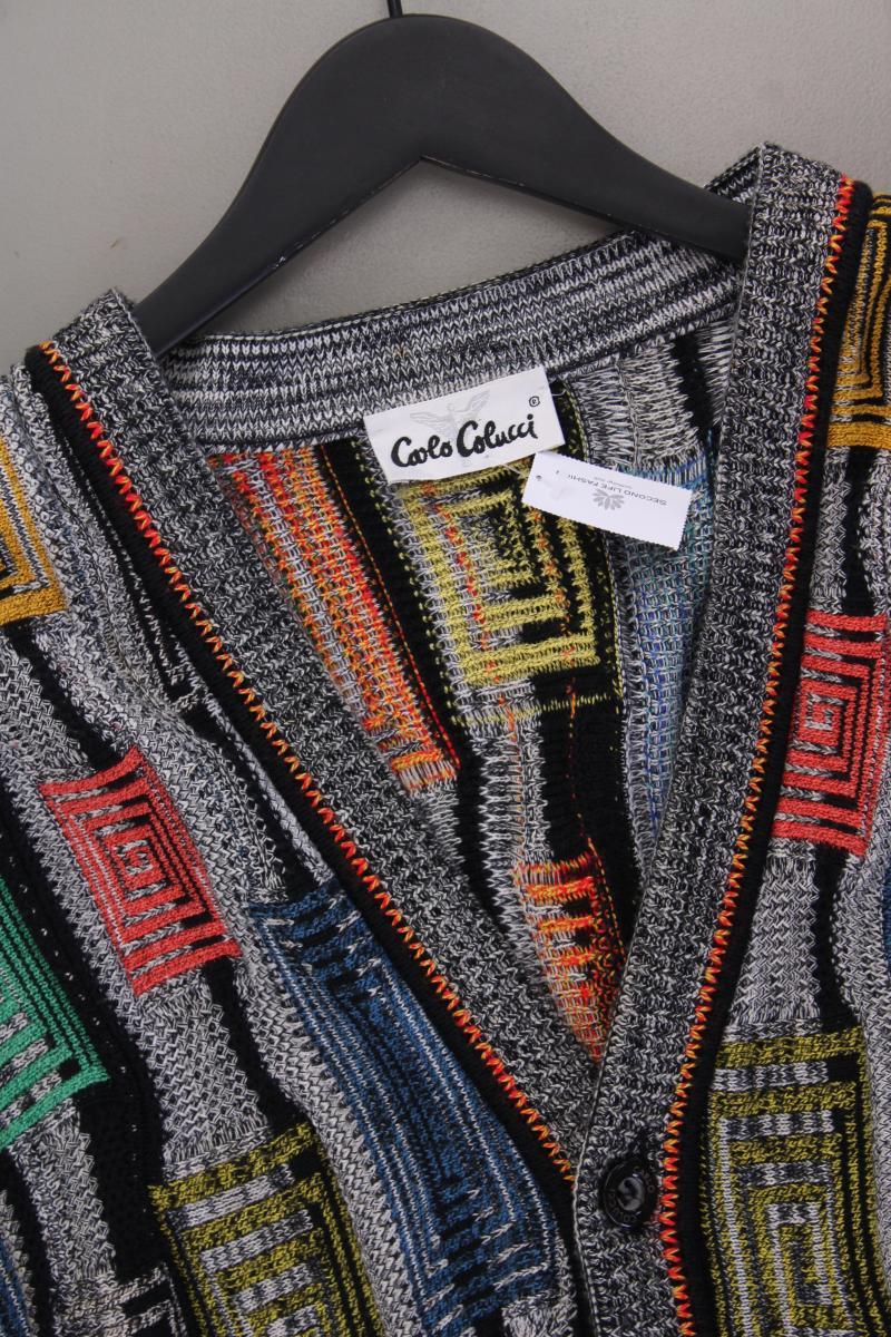 Carlo Colucci Strickjacke für Herren Gr. 56 Langarm Vintage mehrfarbig